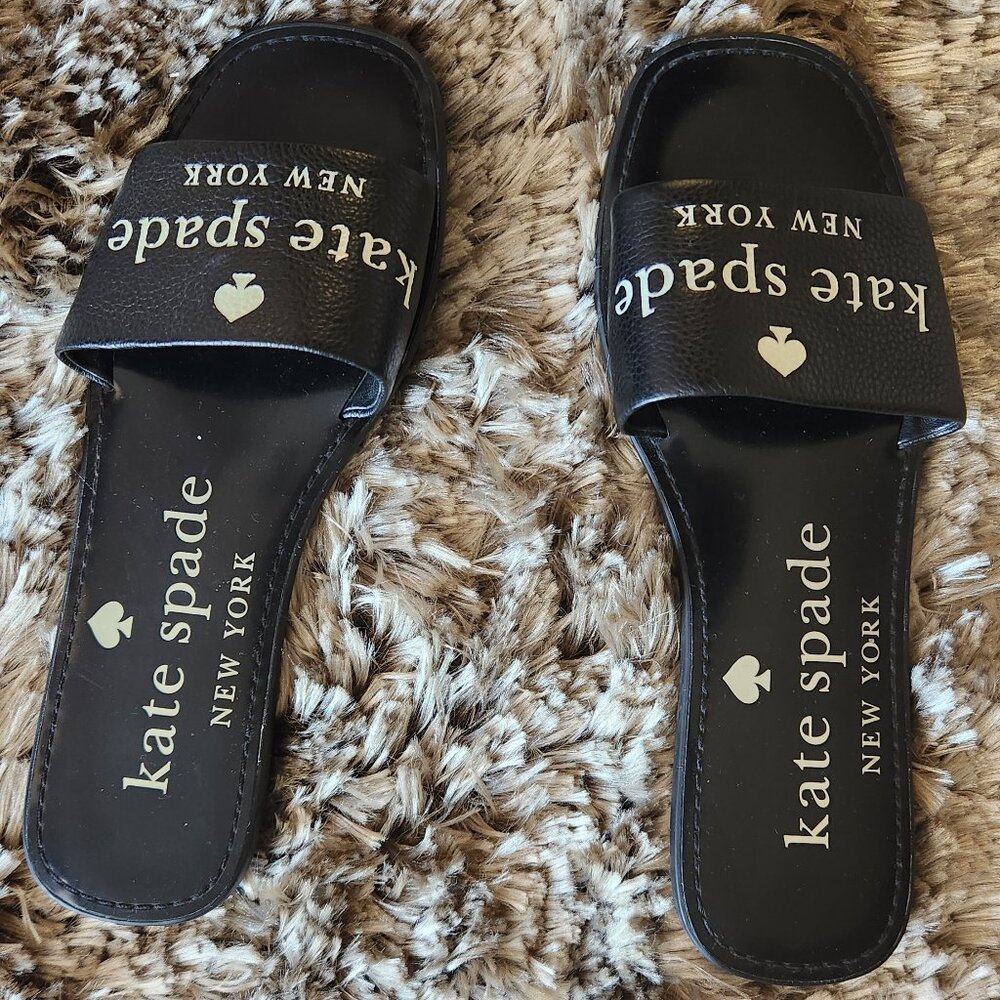 Black, brand new Kate Spade Peyton  Sandals